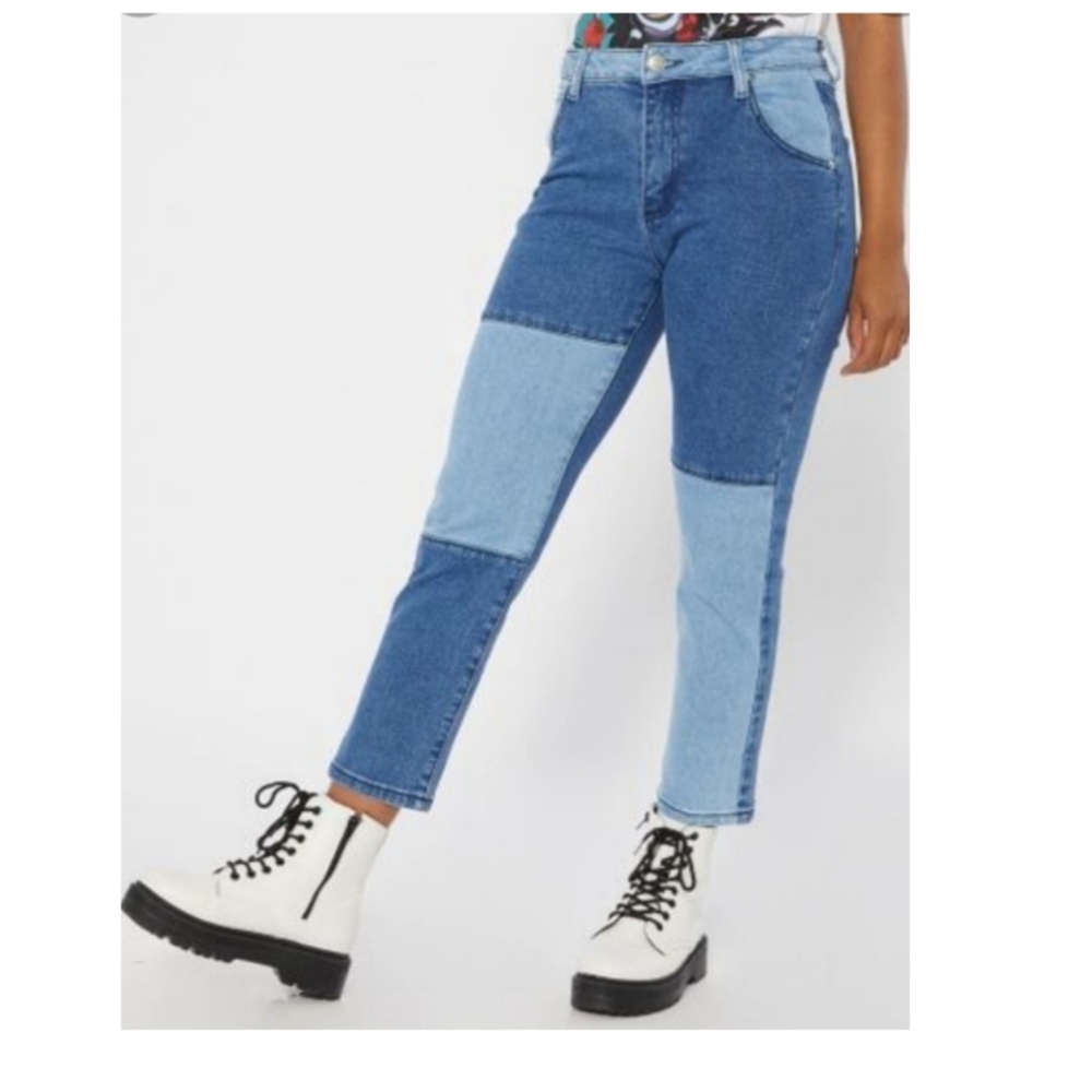 rue21 Colorblock Cropped Jeans